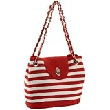 Magid Two-Tone Stripe Shoulder Bag