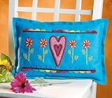 Janlynn Kool Felt Hearts'n Flowers Pillow Embroidery Kit