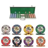 500 10g Chip Desert Sands Casino Poker Set w/Aluminum Case