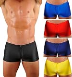 MENS SOLID FAUX FLY BOXER SWIMSUIT BY GARY MAJDELL SPORT