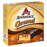 Atkins Advantage Bars, Caramel Chocolate Peanut Nougut, 5-Count Box of 1.5-Ounce Bars (Pack of 3)