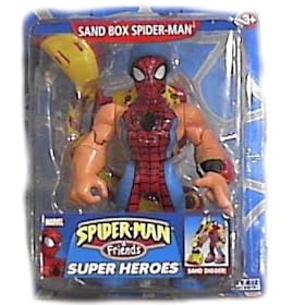 Spider-Man & Friends Sand Box Spiderman Action Figure By Toy Biz