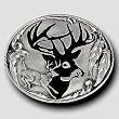 Deer Silhouette Diamondcut Enamel Pewter Buckle
