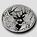 Deer Silhouette Diamondcut Enamel Pewter Buckle