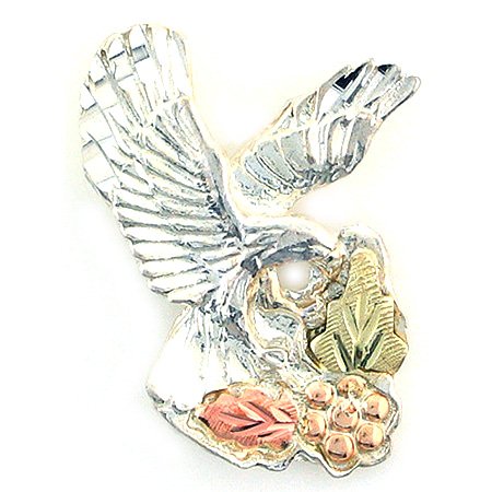 Sterling silver Yellow gold Black Hills Gold Eagle Tie tac