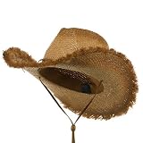 51WHK4Ink0L. SL160  Outback Raffia Frayed Straw Hats Natural W36S11D