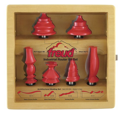Freud 93-200 6 Piece Architectural Molding Router Bit Set