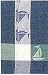 Waffle Weave 100% Cotton Blue Sailboat Dishtowel 18" X 28" Set / 6