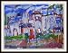 Pebble Beach Mansion, Original Oil Painting on Canvas By Carmel Art Association Artist Janet Ament de la Roche (1916-2000) - Unframed Artwork