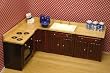 Cherry Modern Kitchen Set - Dollhouse Miniature