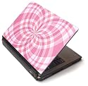 Pink plaid - Toshiba Lapjacks skin to fit 17" Laptops