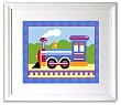 Trains, Planes & Trucks Framed Print by Olive Kids (TRAIN)