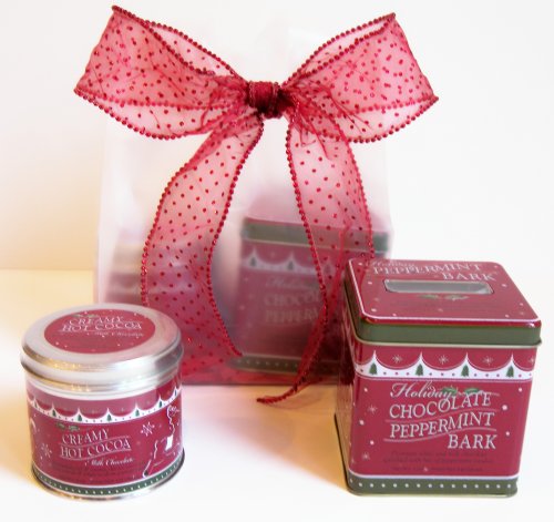 Perfect Combination - 12 oz Chocolate Peppermint Bark coupled with Creamy Hot Cocoa Mix in... by Winning Gifts