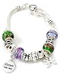Silvertone Zodiac Pisces Theme Charm Fashion Bracelet