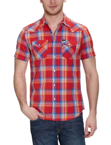 Lee Herren Freizeithemd REGULAR WESTERN SS - L692MADW, Gr. 48/50 (M), Rot (TRUE RED) Preisvergleich