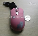 Pink Mouse, Optical Pink Mouse, Mini Mouse, Retractable Mouse for Laptop, Optical Mouse for Laptop - Ideal for Laptop