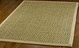 Casual Natural Fiber Seagrass Rug Beige 6' x 9'