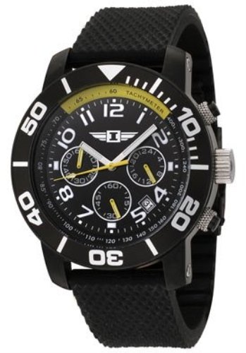 I By Invicta Men's 41701-001 Chronograph Black Stainless Steel Rubber Watch