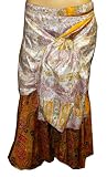 Gypsy 100% Silk Vintage Indian 2 Layers Beautiful Skirt+kariza Pamphelt#3-b Gypsy Silk Vintage Indian Skirt+ Instruction Guide #P-20n