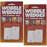 Soft White Plastic Wobble Wedges / Leveling Shims, 12-Pieces
