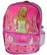 Barbie Girl Full Size Backpack - Pink Crown and Roses School Backpack