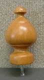 ***CLOSEOUT*** Sherwood Wood Finial in Warm Oak Finish for a 1-3/8" dowel rod - 2/Pack [CAPITOL CITY LUMBER]