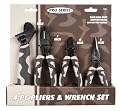 KR Tools 24051 Four-Piece Camouflage Pliers and Wrench Set