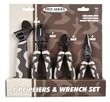 KR Tools 24051 Four-Piece Camouflage Pliers and Wrench Set