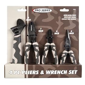 KR Tools 24051 Four-Piece Camouflage Pliers and Wrench Set by KR Tools