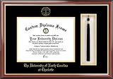 Univ. of North Carolina at Charlotte 49ers - Embossed Seal - Tassel Box - Mahogany - Diploma Frame