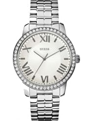 GUESS W0329L1 Womens Silver-Tone Gorgeous Oversized Watch