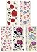 5 Packs Roses Temporary Tattoo Flash with Glitter