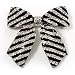 Large Enamel Crystal Bow Brooch (Black)