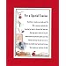 "For A Special Teacher" (female) Touching 8x10 Poem, Double-matted in Red Over White And Enhanced With Watercolor Graphics. A Gift For A Teacher.