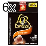 Produkt-Bild: Douwe Egberts L&acute;OR Espresso Delizioso, 6er Pack, 6 x 10 Kapseln, kompatibel mit Nespresso
