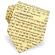 Men's 10 Commandments Tie by Fun Ties in Cream