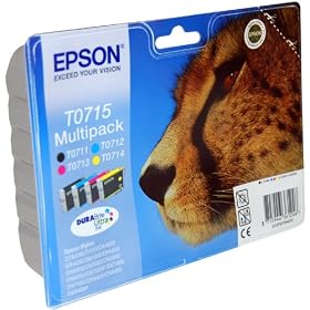 4 Epson Stylus SX415 Original Printer Ink Cartridges - Cyan / Yellow / Magenta / Black