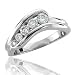 14k White Gold 5 Stone Diamond Anniversary Ring Band, Size 6.5 (GH, SI-I, 0.50 carat)