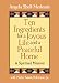 Ten Ingredients for a Joyous Life and Peaceful Home