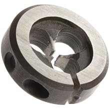 Union Butterfield 2710M High-Speed Steel Round Threading Die, Uncoated (Bright) Finish, M2-0.4 Thread Size