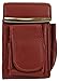 Genuine Soft Leather Fliptop Cigarette Case w/ Lighter Holders in Choice of Colors (Burgundy)