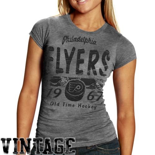 Philly Flyer Tee Shirt : Old Time Hockey Philadelphia Flyers Ladies Melino Tri-Blend T-Shirt - Ash