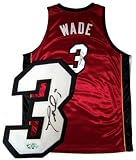 Dwyane Wade Signed / Autographed Jersey Authentic Red Heat Jersey Size (52) Wade's Size