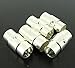 Beads Direct USA Kumihimo End Cap/ Magnetic Clasp (5 Sets) Silver Plated - Hole Size 8mm