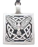 Celtic Bird Pewter Pendant Necklace