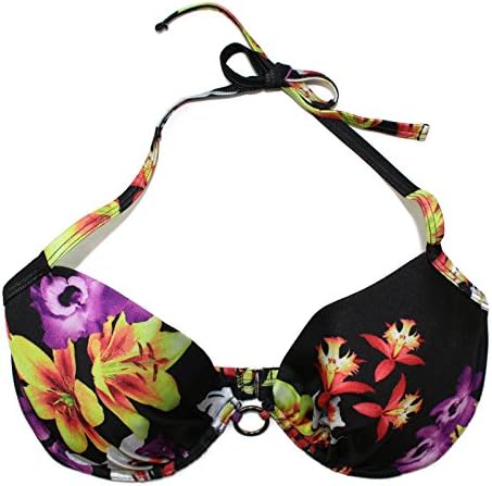 Ambrielle Women's Extreme Push Up Swim Top Separates (38 D, Exotic Blooms)