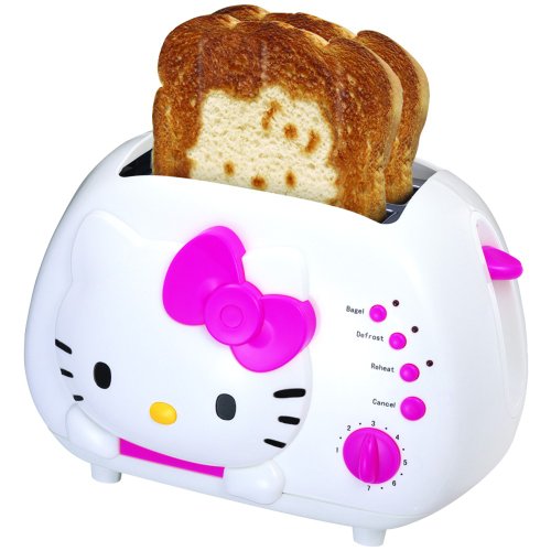 Hello Kitty KT5211 2-Slice Wide slot toaster with cool Touch Exterior
