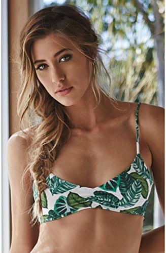 La Hearts Womens Ladder Back Floral Bralette Bikini Top