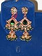 Jewelry for Her-earring Sets in Gold Plated and Emrald Gem Stones (Brand New)