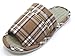 KNP26019T/ Men Tatami Wide Width Open-Toe Natural Bamboo House Slippers